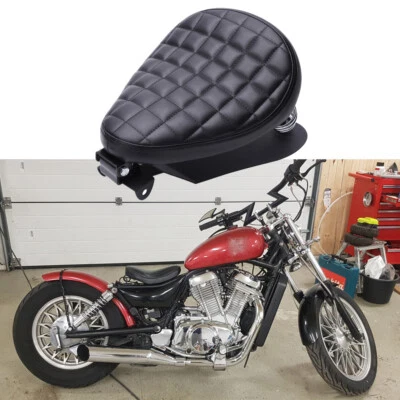 For Suzuki Intruder 700 800 1400 1500 Bobber Motorcycle Spring Solo Seat W/ Base - Image 1 of 4