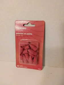 Staples pencil Cap Erasers 12 Pieces - Picture 1 of 2
