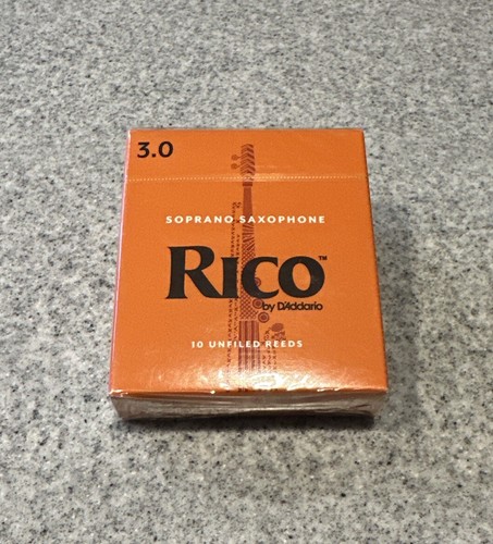 Rico Soprano Sax Reeds #3 Box of 10 Reeds, New Unopened Box D’Addario ...