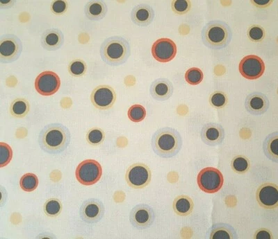 19" Reflections Gudrun Erla Red Rooster Coral Gold Gray Polka Dot Cream - Image 1 of 3