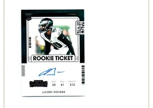2021 Panini Contenders Rookie Ticket JaCoby Stevens Rookie Auto Philadelphia - Foto 1 di 2