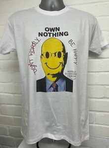 T-Shirt Don't Worry - Own Nothing - Be Happy - Great Reset, Weltwirtschaftsforum - Bild 1 von 2