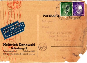 Germany, 1943, WWII Censored Circulated Postcard, Bucuresti stamps - Picture 1 of 2