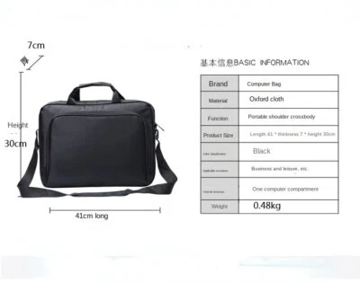 Borsa PC Portatile 15.6 Custodia per Computer Laptop e Notebook Porta Documenti - Immagine 1 di 4