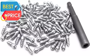 12Mm Carbide Screw Tire Studs Snow Spikes Anti-Slip/Anti-Ice for Car/Snowmobile/ - Picture 1 of 12