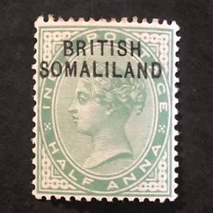 1903 BRITISH SOMALILAND 1/2a STAMP - HALF ANNA  - Sg SO 1 - MINT - Picture 1 of 3