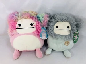 Squishmallows Evita Grey Bigfoot Snowflake Caparinne Rainbow Plush Lot Of 2 NWT - Picture 1 of 14