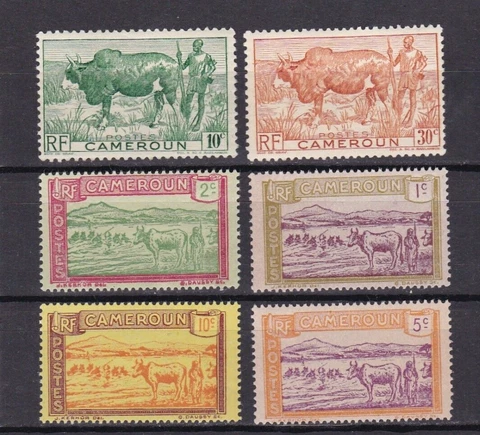 Cameroon Stamps #170-171, 173-174, 304-305 Cattle Unused H, HR Cover