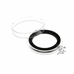 (25) 2 oz Queen's Beast Air-Tite High Relief 38 mm anillo negro cápsula - Imagen 1 de 3