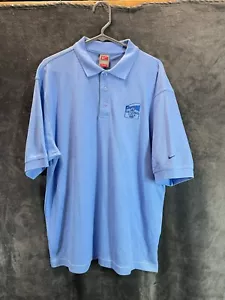 Nike Fit Dry Beijing Olympics 2008 Men's Polo Shirt Blue Cotton/Polyester Sz LG - Picture 1 of 24