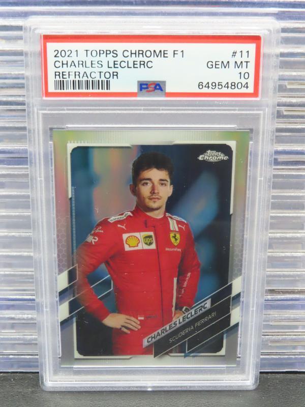 2021 Topps Chrome F1 Charles Leclerc Refractor #11 PSA 10 GEM MT