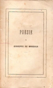 GEDICHTE VON GIUSEPPE DE SPUCHES NEAPEL TYPOGRAFIE VON G. PALMA 1868 (WA988) - Bild 1 von 1