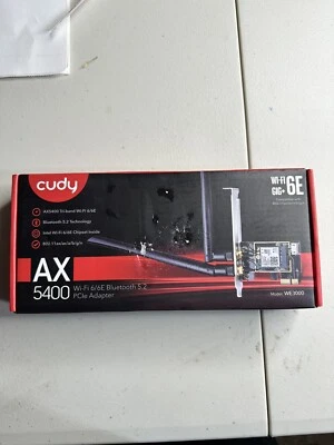 New Cudy AX 3000 Mbps Wireless WiFi 6 PCIe Card for PC Bluetooth 5.0 WE3000 FS - Image 1 of 4