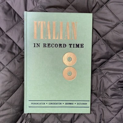 New Italian in Record Time Book Institute for Language Study 1958 1st Edition HC - Image 1 of 4