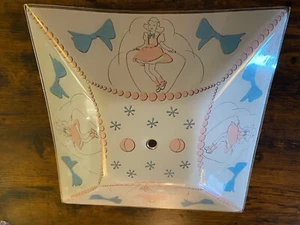 VTG 50’s LIGHT FIXTURE Nursery or Kids Room Pastel Blue&Pink Frosted White 13x13 - Picture 1 of 14