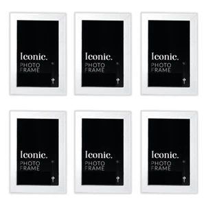 6x Unigift A3 Iconic MDF Glass Photo Frame Picture Holder Home Decor White - Picture 1 of 2
