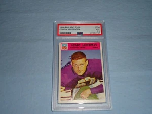 Tarjeta de fútbol americano Philadelphia 1966 Grady Alderman # 106 PSA 3,5 en muy buena condición+ 72077261 - Imagen 1 de 3