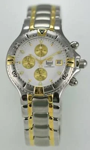 Dumont Delie Uomo Orologio Lampada A Acciaio Inox Argento Oro Bianco Data 100m - Foto 1 di 3