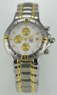 Dumont Delie Uomo Orologio Lampada A Acciaio Inox Argento Oro Bianco Data 100m - Immagine 1 di 3