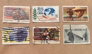 Verschiedene Briefmarkensammlungen Set, insgesamt 6 Marken - Bild 1 von 7