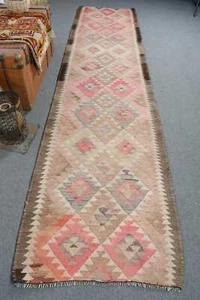 12.1x3 ft Runner Kilim, Kitchen Kilim, Vintage Rug, Turkish Rug, Rugs For Runner - Picture 1 of 10