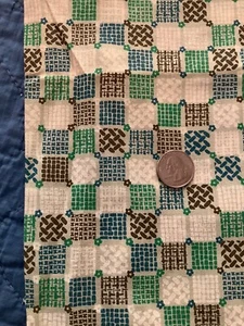 50’s Cotton Fabric Small Squares & Flowers 4 Yards + 14” X 36” Wide - Picture 1 of 1