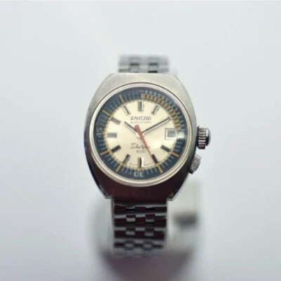 Antique Enicar sherpa 600 Automatic 1970's Divers Women's watch USED - Image 1 of 4