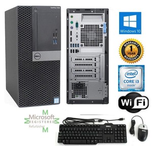 Dell 7040 PC Tower Desktop Intel i3 6th Gen. 32GB NEW 480 SSD+2TB Windows 10 Pro