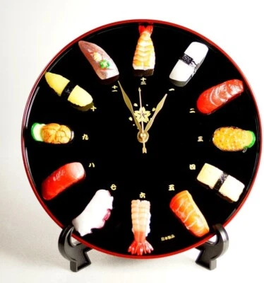 Food Sample Sushi Clock Flavorbox CL-27S Japanese Product Free Shipping - Image 1 of 4