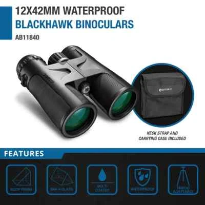 Binocular lente prisma techo Barska AB11840 zoom 12x 42 mm Blackhawk impermeable BAK4 Foto 1 de 4