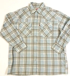 Levi's Hemd Herren mittelblau grün Western Perlen Druckknopf Cowboy Gr. M $ 69 - Bild 1 von 8