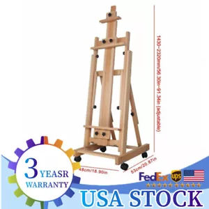 HeavyDuty Studio Artist Easel Large H-Frame Wood Painting Art Easel Standing ! - Picture 1 of 16