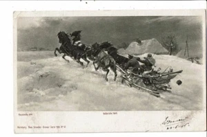 CPA-Carte Postale-France- Photogravure Paysage Hivernal avec un traîneau  Pinx  - Picture 1 of 2