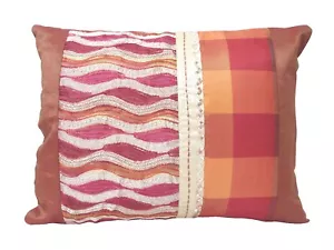 (29824) FUNDA DE COJIN CAMA SOFA RECTANGULAR NARANJA DORADO VIOLETA MARRON - Imagen 1 de 1