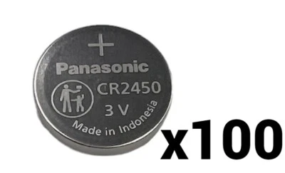 100 baterías de litio 3v nuevas a granel Panasonic CR2450 CR 2450 EXP 2032 Foto 1 de 4