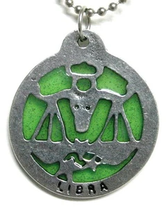Windows to Stars pendant - Libra (9/24 – 10/23) – light green resin - Picture 1 of 2