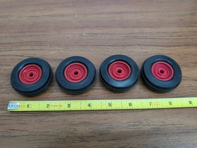 1/16 Ertl Toy Parts front Rims And Tires International Tractor Wheels x4 - Image 1 of 2