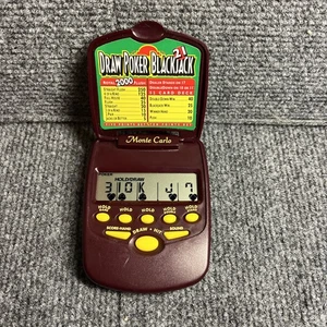 Monte Carlo Blackjack 21 and Draw Poker Games-2in1 Handheld Game by Radica - Picture 1 of 7