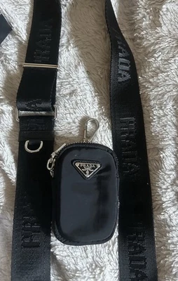 PRADA Re-Edition 2005 Fabric Strap Shoulder Bag Black Nylon - Image 1 of 2