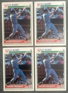 Sean Berry  4 Card Lot  'Rookie Prospect' Score 1991 #764 Kansas City Royals - Picture 1 of 6