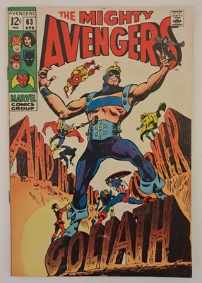 Avengers #63 (1st Clint Burton as Goliath!) 1969 Silver Age  - Image 1 of 2