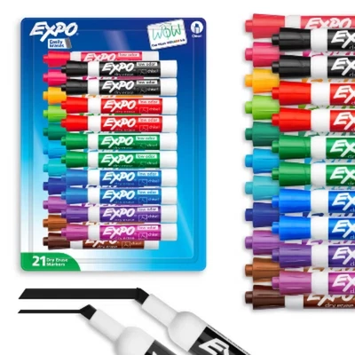 Expo Dry Erase Markers Chisel Tip Multicolored