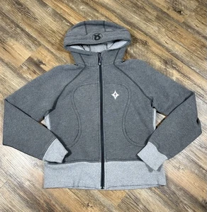 Sudadera con Capucha Lululemon Para Mujer Talla 10 Gris Buceo Talla Grande Cremallera Completa Logo Bordado - Imagen 1 de 9