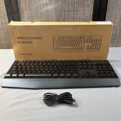 Wireless Gaming Keyboard Model PC414A, Color Black, Full Size Keyboard, NIB - Image 1 of 4