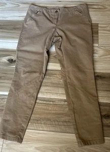J.Crew Tan Stretch Cotton Chino Pants Women’s Size 12 Casual - Picture 1 of 6