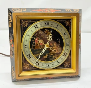 Vintage Mid Century Chelsea Tischuhr Elektronometer Chinoiserie Bronze Rahmen - Bild 1 von 10
