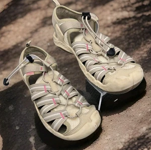 KEEN Womens Drift Creek H2 Sz 8 Plaza Taupe/Ibis Rose Waterproof Hiking Sandals - Picture 1 of 10