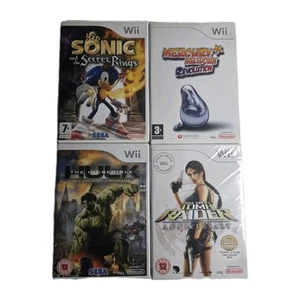 Lot of 4 Nintendo Wii Games Lara Croft Anniversary Hulk Sonic Mercury Meltdown  - Picture 1 of 12