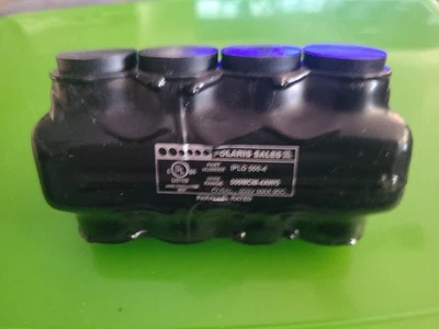 NEW -Polaris IPLD 500-4 Cable Connector Multitap - Black 500MCM-4AWG - Image 1 of 3