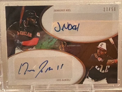 2025 Topps Dynamic Duals Jhokensy Noel Jose Ramirez Auto /50 #4E - Image 1 of 2